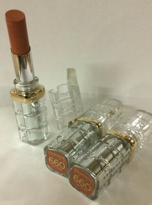 LOT OF 3 - L'Oreal Paris Color Riche Shine Lipstick 660 - GET NUDE 5ml NEW