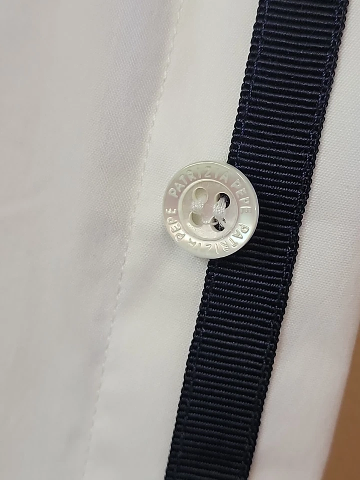 Camisa de manga larga Patrizia Pepe blanca de mezcla de algodón para hombre talla 50 #W  Foto 4 de 4