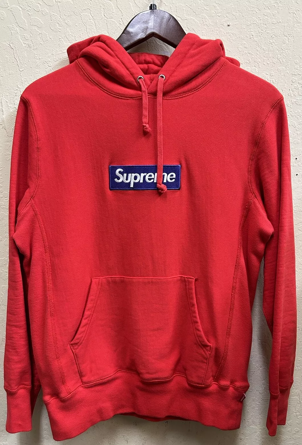 Sweat shirt à capuche logo FW17 Supreme Box rouge taille S 100 % AUTHENTIQUE