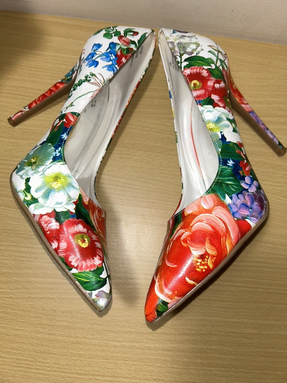 WOMEN’S SIZE 13 HEELS HOT TOMATO FLORAL VGC BEAUTIFUL PUMPS STILETTO eBay