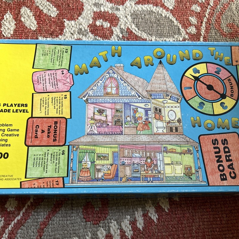 1993 Math Around The House Board Game. Home School. Creative Teaching Assoc.