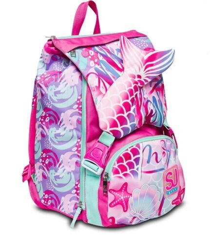 ZAINO SEVEN SDOPPIBILE BIG SJ GANG SEA BEAUTY (SCUOLA BIMBA) ROSA CON CODA. - Foto 3 di 7