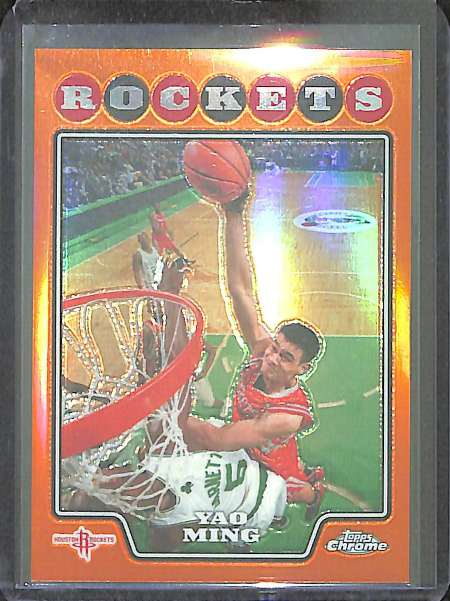 2008-09 Topps Chrome Basketball Orange Refractor #11 Yao Ming 379 of 499