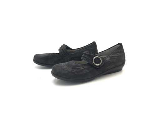 Waldläufer Damen Halbschuhe Slipper Loafers Freizeit Schwarz Gr. 37 (UK 4)