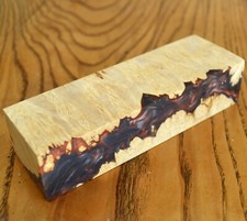 Maple BURL Resin Hybrid Wood Block Turning Blank Scales Knife Handle G92