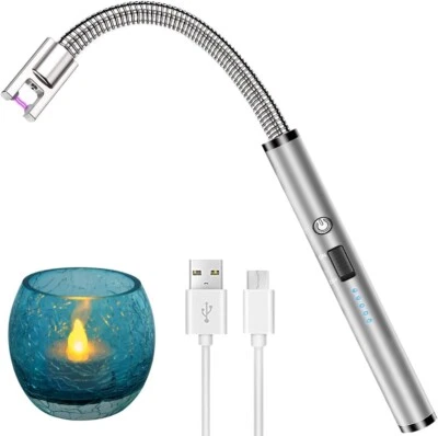 AUNEK Electric Lighter USB Rechargeable Windproof Candle Lighter Flexible Neck Lighter