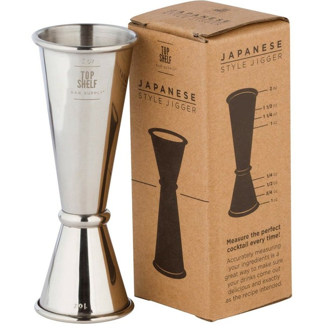 Japanese Jigger by Top Shelf Bar Supply Premium Double Cocktail