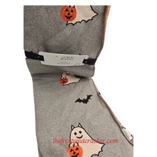 Goblin Ghoul Grey Ghost Pumpkin Throw Blanket 50 x 70