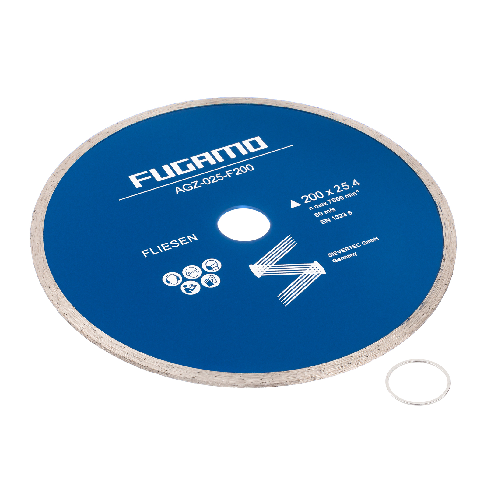 5 x Diamanttrennscheibe Fliesen Ø 200 x 25,4 mm Beton Ziegel Stein