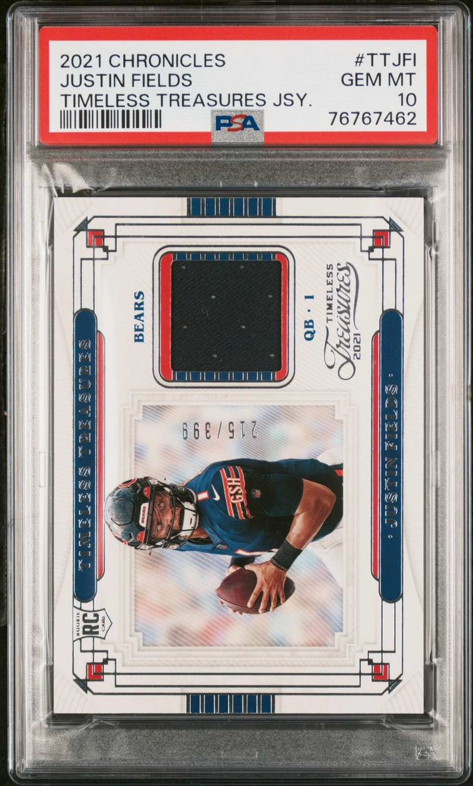 Justin Fields Panini Chronicles Timeless Treasures Jerseys #TTJFI Base