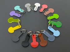 Shopping Trolley Coin Key Token Keyring Release Reusable 3-50 Pack Sizes
