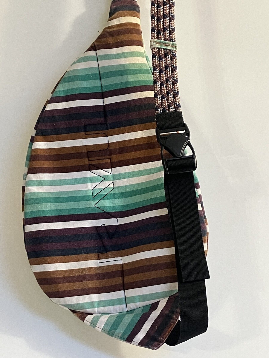 KAVU Canvas Rope Bag Backpack Sling Crossbody Aztec  display picture 2