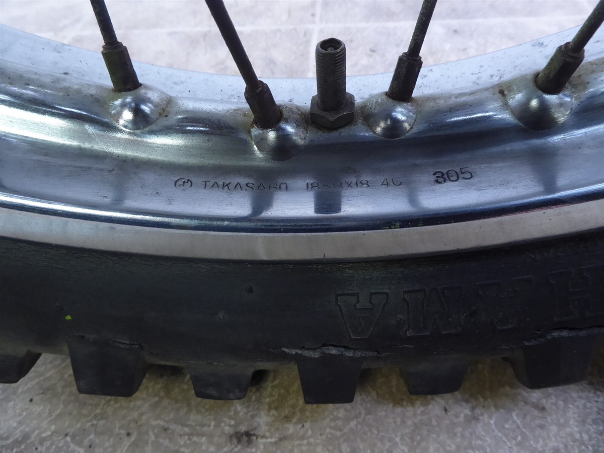 1974 Kawasaki K1 KE125 K399) chrome rear wheel rim with sprocket