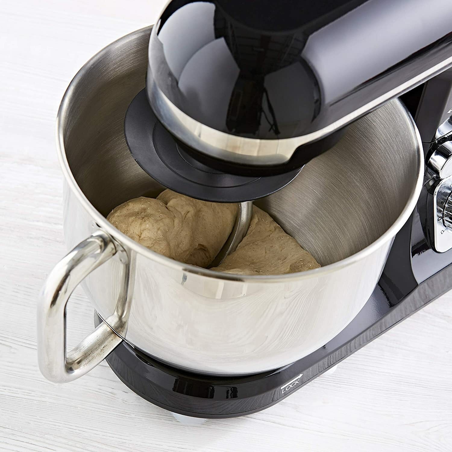 Stand Mixer Tower T12033 1000W with Stainless Steel Bowl in Black