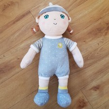 Little Town Timeless Toys Baby Doll Soft Toy Elephant Romper Ragdoll Grey Spots 