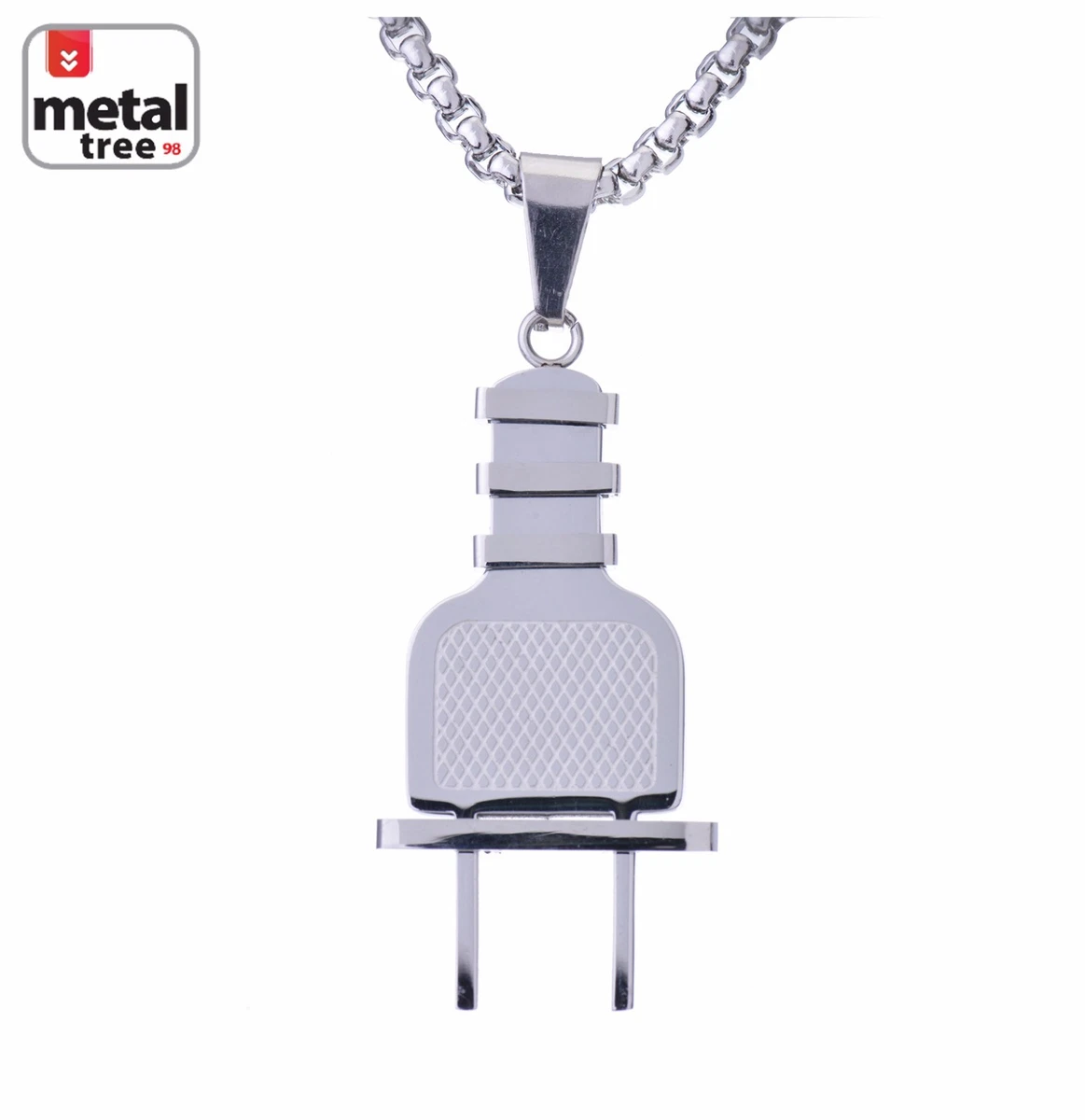 Silver plug pendant sale