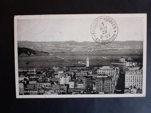 1928-AIR MAIL CIRCULATED COVER- San Francisco - Friedrichshafen by Graf Zeppelin - Picture 2 of 2