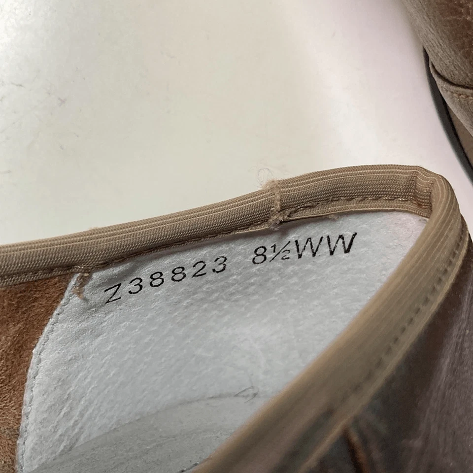 Fitzwell Marrón Metálico Pisos 39 Mujer Talla 8.5 WW Sin Cordones y Decoración Floral Foto 4 de 4