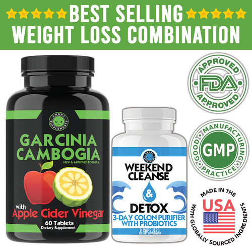 Garcinia Cambogia w. Apple Cider Vinegar ACV Weight Loss Pills + Weekend Cleanse eBay