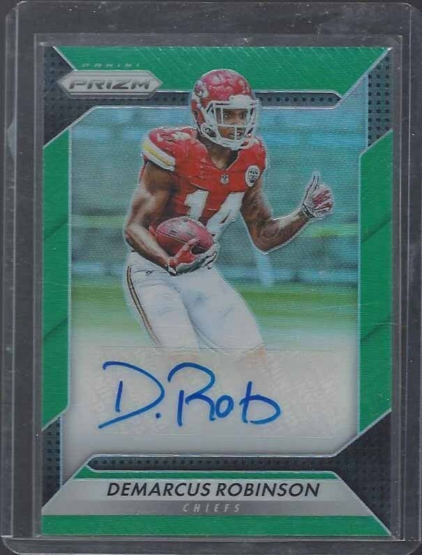 DEMARCUS ROBINSON 2016 PANINI PRIZM GREEN SHORT PRINT PRIZMS AUTO RC SP /26