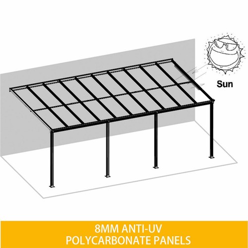 DIY Pergola Roofing Patio Cover Kit 6.2m x 3m Outdoor Veranda Roof Carport - Picture 7 of 9