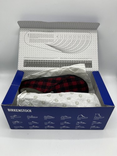 BIRKENSTOCK Zermatt Rivet Wool Plaid Tartan Men's Slippers clogs UK10.5 EUR45 - Picture 18 of 19