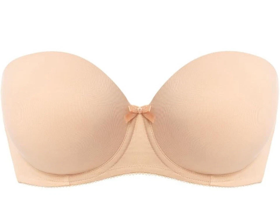 Sujetador negro sin tirantes moldeado Freya 30D Deco UW para mujer, correas no incluidas nuevo con etiquetas Foto 3 de 4