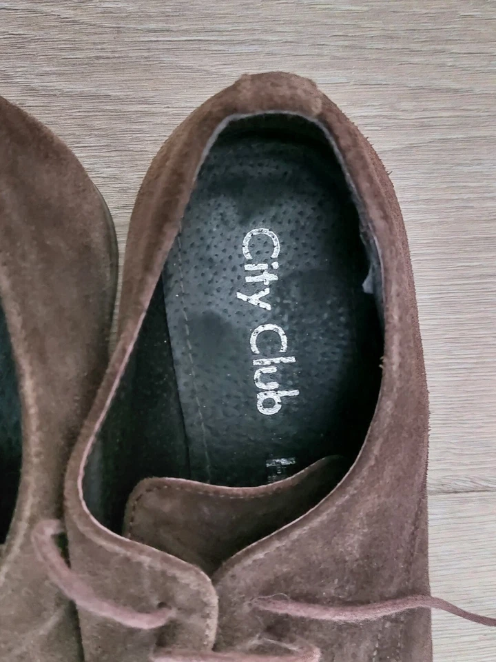Mocassins cuir daim marron CITY CLUB. Pointure 42 TBE. - Photo 3/4