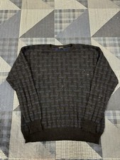 Vintage 90s Heavyweight Cable 3d Knit Geometry Made In Italy Men’s Size XL
