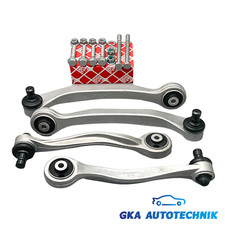 4x QUERLENKER +FEBI MONTAGESATZ VORNE OBEN FÜR AUDI A6 C6 4F