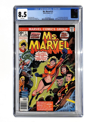 Ms. Marvel #1 CGC 8.5 White Pages 1st app Carol Danvers as Ms. Marvel