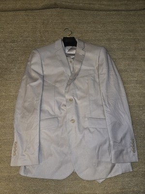 Creativo Beige Slim Fit 3-Piece Suit Satin 38R Jacket 32x30 Pants