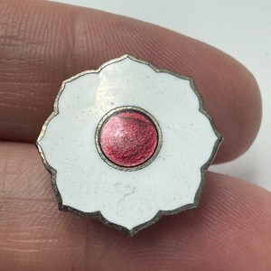 Vintage Kodokan Judo Japanese Rising Sun Flower Screw Back Lapel Pin Enamel