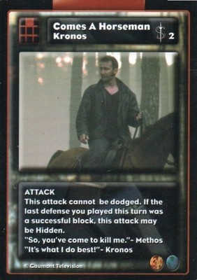 Highlander CCG - Four Horseman -  Comes A Horseman Kronos Rare Card