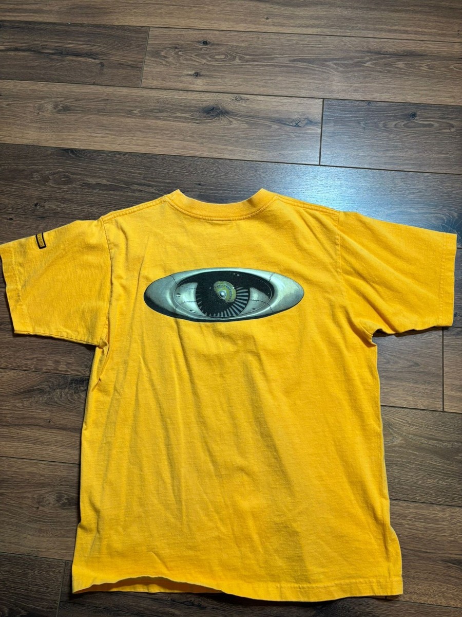 Vintage Oakley Software T Shirt Size L Yellow 3A | eBay