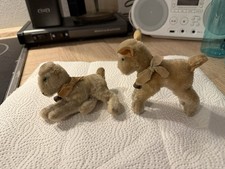 2x Steiff Lamm / Schaf Vintage Plüsch mit Glasaugen & Glöckchen Sammlerstück