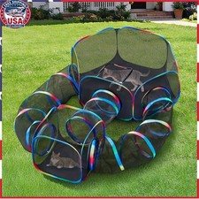 5-in-1 Portable Cat Enclosure with Tunnels & Tent for Outdoor Fun
