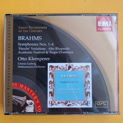 EMI Classics BRAHMS Symphonies 1-4 Klemperer Ludwig 3CD Boxset Columbia SAX