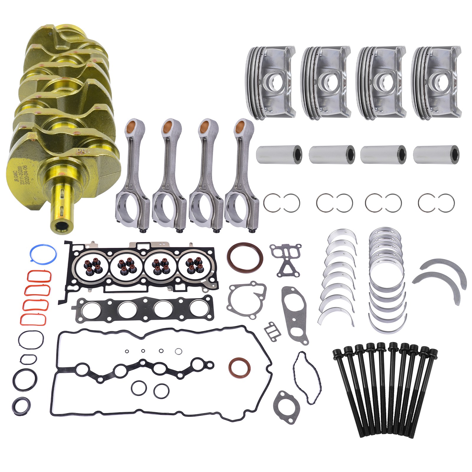 Engonge G4KJ Engine Rebuild Kit Set for Hyundai Santa Fe Sport Sonata Tucson ...