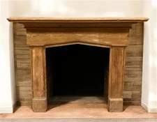 Antique Fireplace Mantel Surround, (66x50), Architectural Salvage Rustic, A205