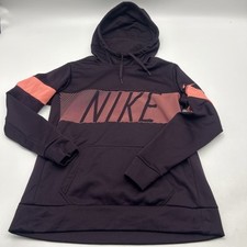 Nike Dri-Fit Sweater Pullover Hoodie Women's Size LARGE Scripted SPELL-OUT