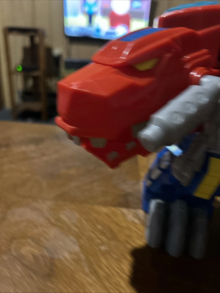 Playskool Heroes TRANSFORMERS Rescue Bots - 9” OPTIMUS PRIMAL Prime T-Rex ROBOT - Image 2 of 3