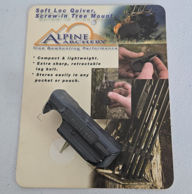Alpine Archery Soft Loc Bow Quiver Compact Screw-In Tree Mount Black