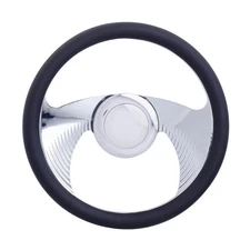 Racing Power Company RPC R5605 14″ Chrome Billet “Wings” Style Steering Wheel