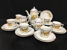 Vtg Real Porcelain Child-sized Tea 21-piece Set for six from Germany-Exc Cond