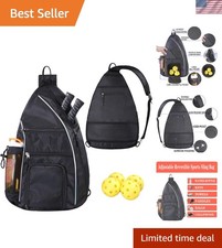 Luxury Pickleball Sling Backpack - Adjustable  Spacious for Easy Travel