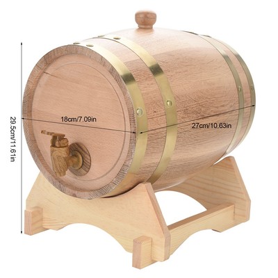 5L Oak Wine Cellar Special Barrels Log Varnish Overseas Warehouse 