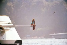 Foto Vintage da Collezione Principessa Diana su di uno Yatch Portofino nel 1997