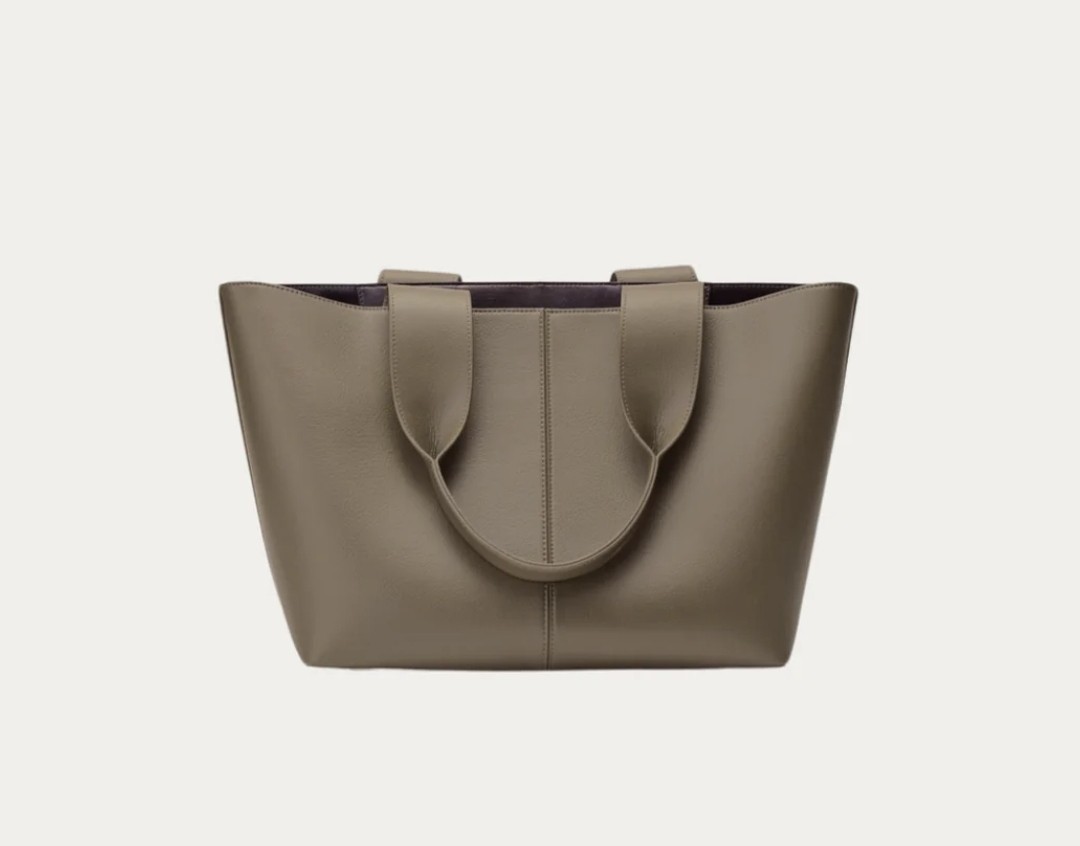 Freja New York Lafayette Tote Taupe | Large Work Bag | Fits 16” Laptop