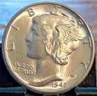 Uncirculated 1942-D Denver Mint Silver Mercury Dime